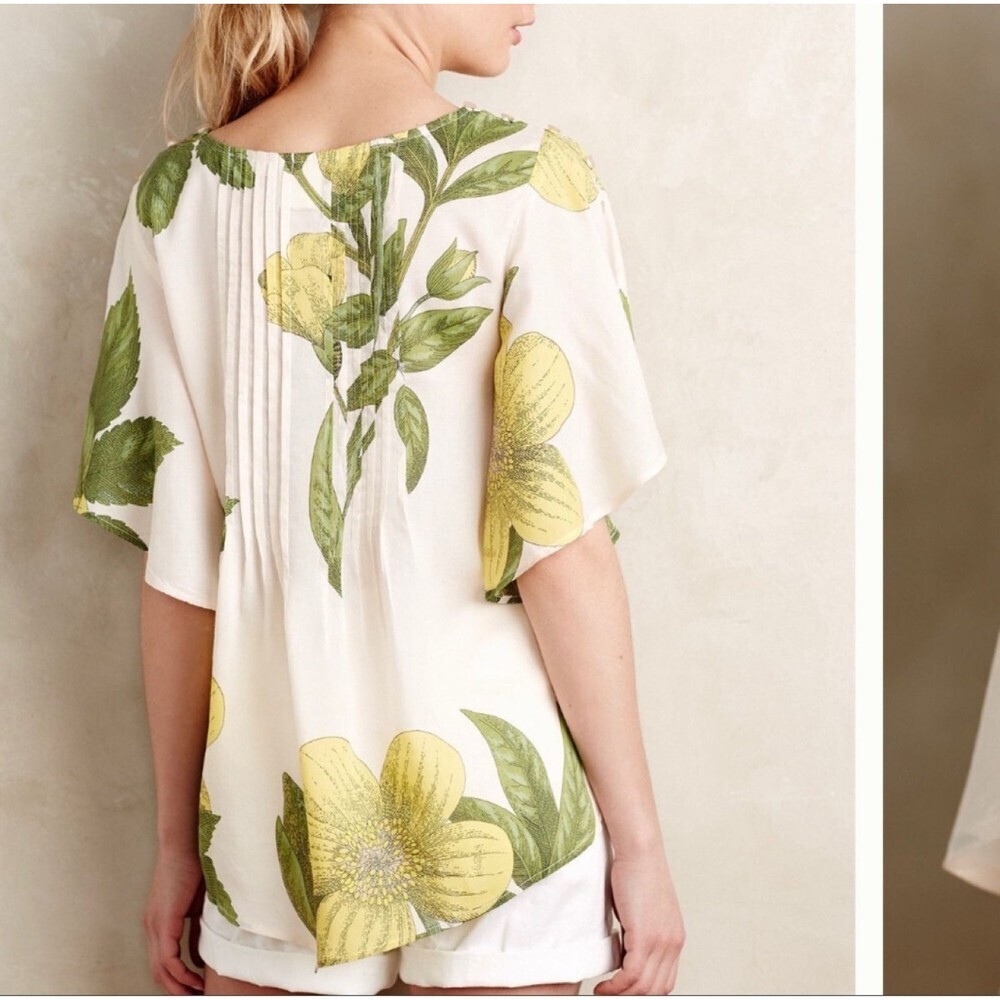 Anthropologie’s Maeve Maya Flutter Blouse Size 2 - Picture 2 of 12